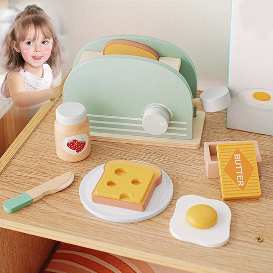 Wooden Toaster Toy Kids
