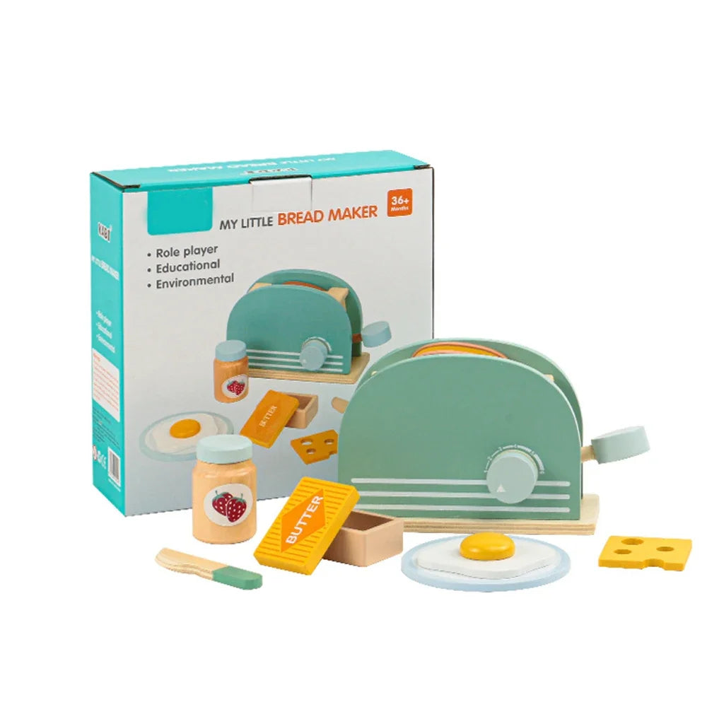Wooden Toaster Toy Kids