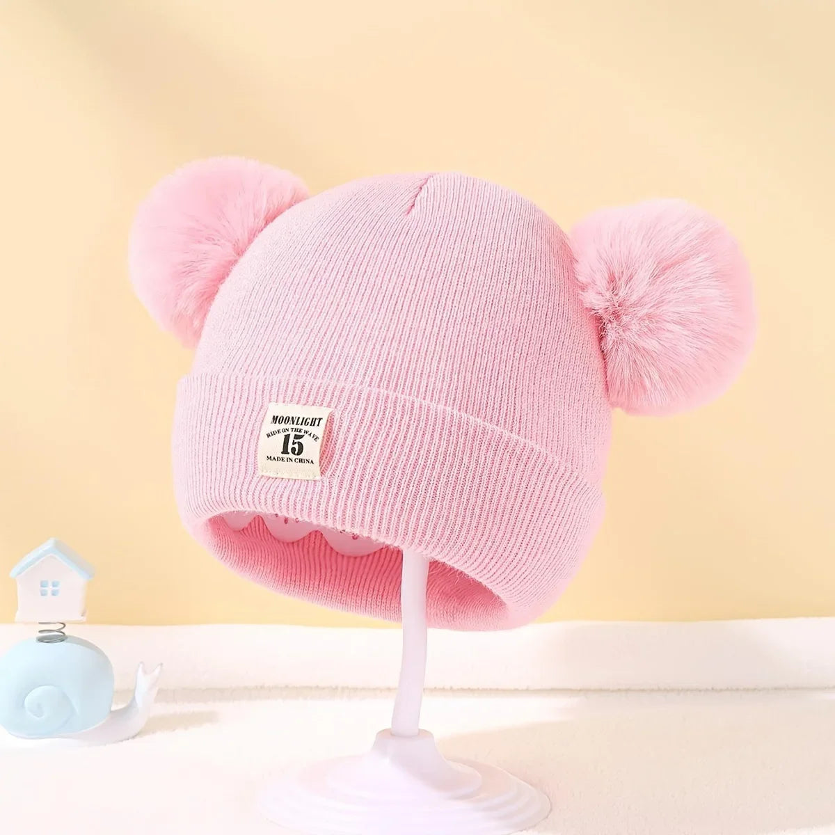 Solid Color Wool Knitted Bonnet