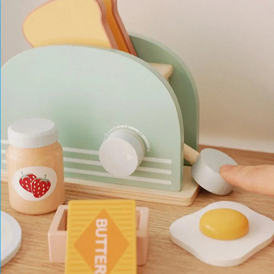 Wooden Toaster Toy Kids