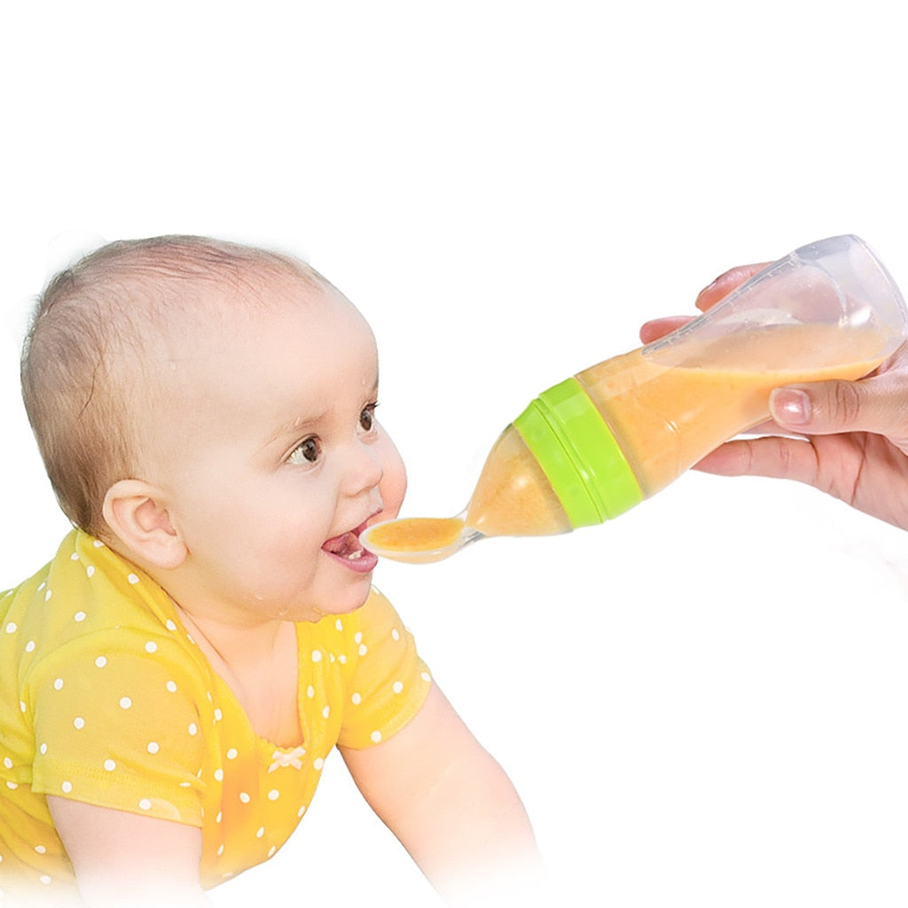 Baby Bottle With Spoon Feeder