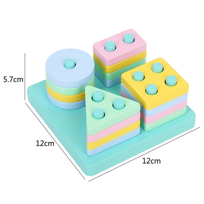 Montessori Toy Wooden Building