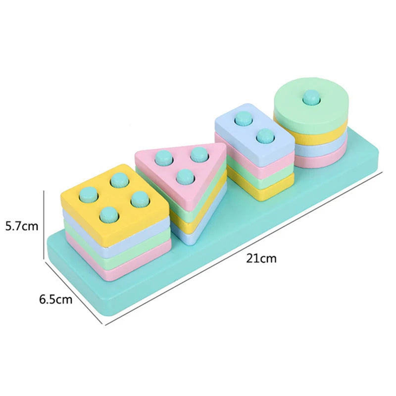 Montessori Toy Wooden Building