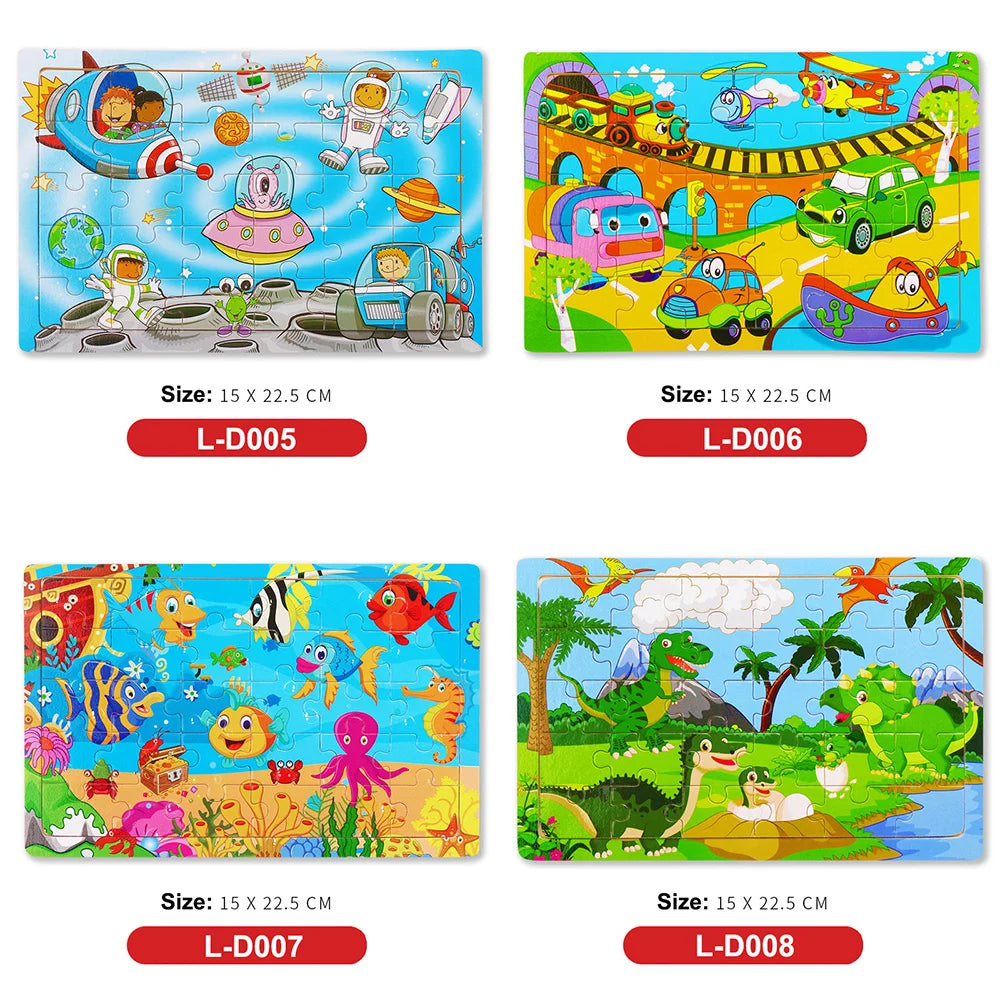 New 30 Pieces Wooden Puzzles
