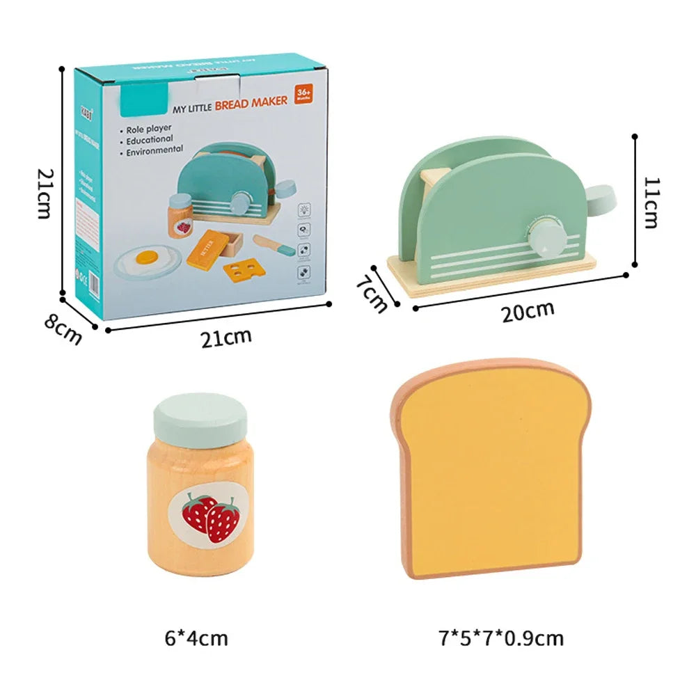 Wooden Toaster Toy Kids