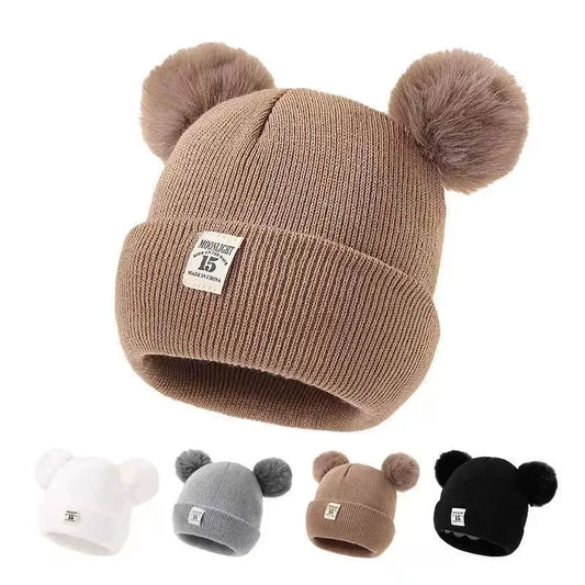 Solid Color Wool Knitted Bonnet