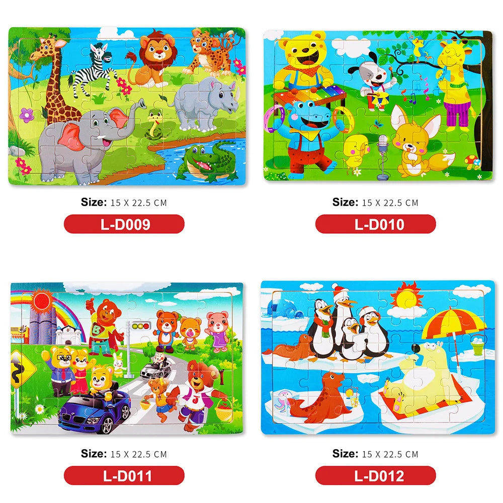 New 30 Pieces Wooden Puzzles