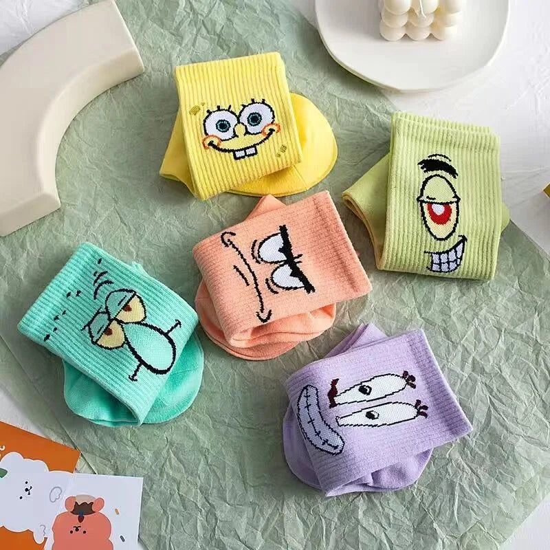 5pair Anime Cotton Socks