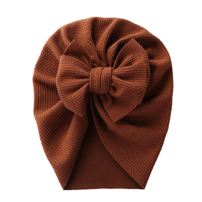 Solid Textured Ribbed Turban Baby