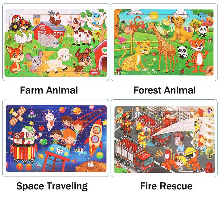 New 30 Pieces Wooden Puzzles