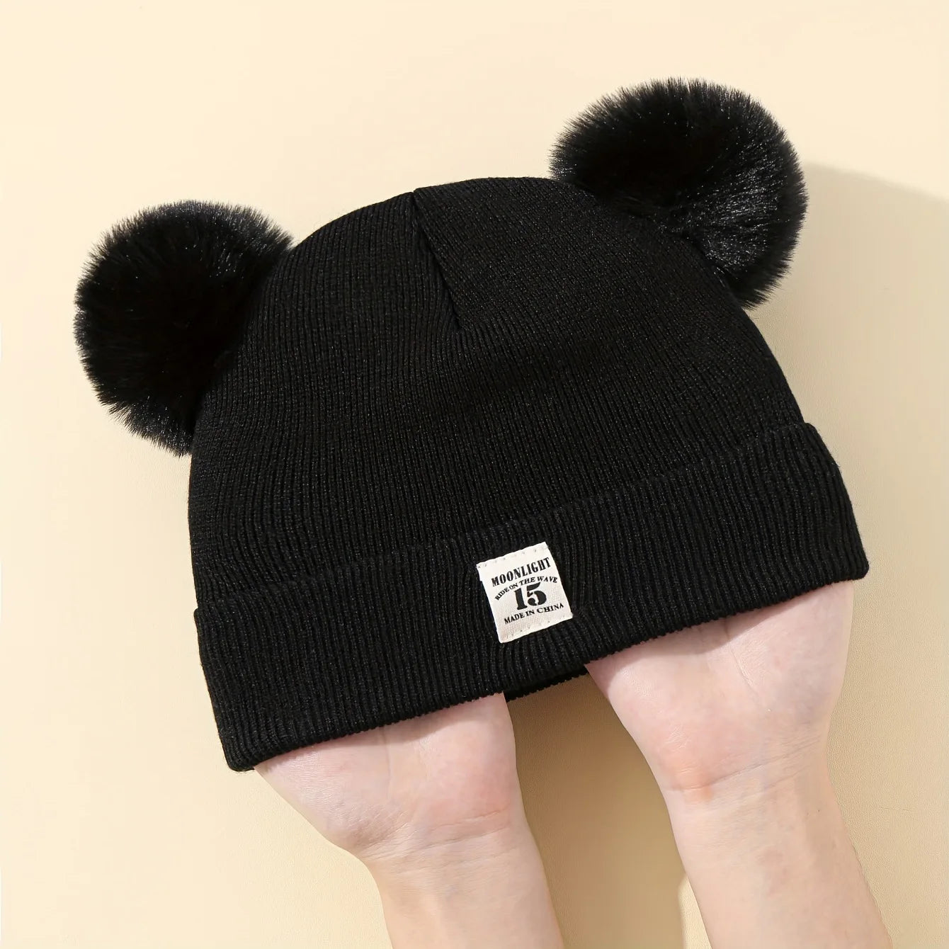 Solid Color Wool Knitted Bonnet