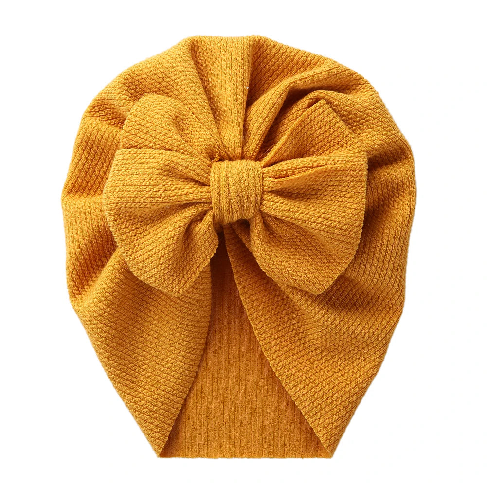 Solid Textured Ribbed Turban Baby