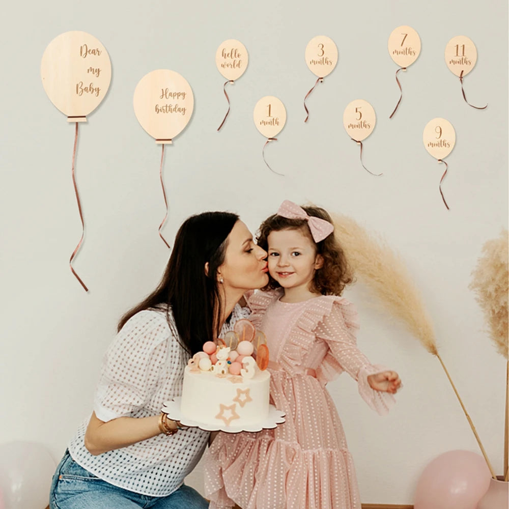 Baby Balloon Milestone Number