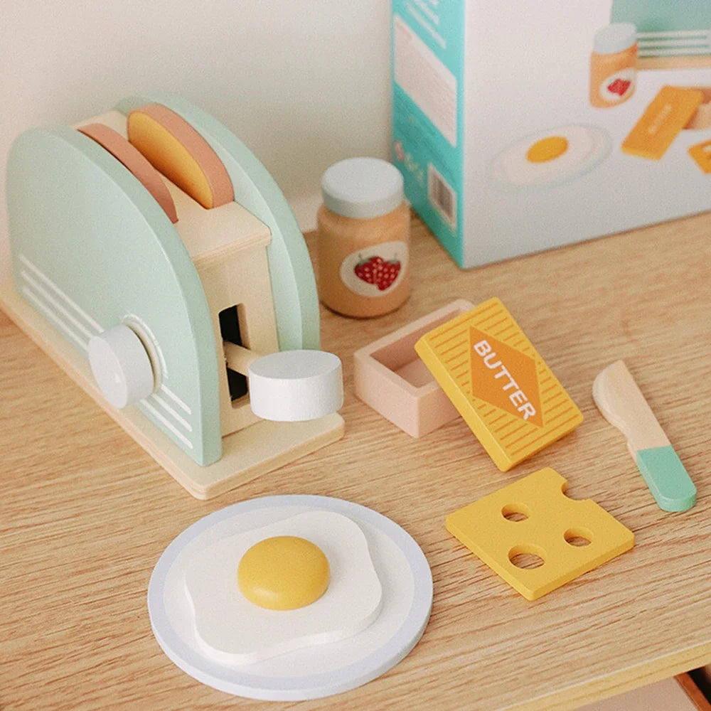 Wooden Toaster Toy Kids