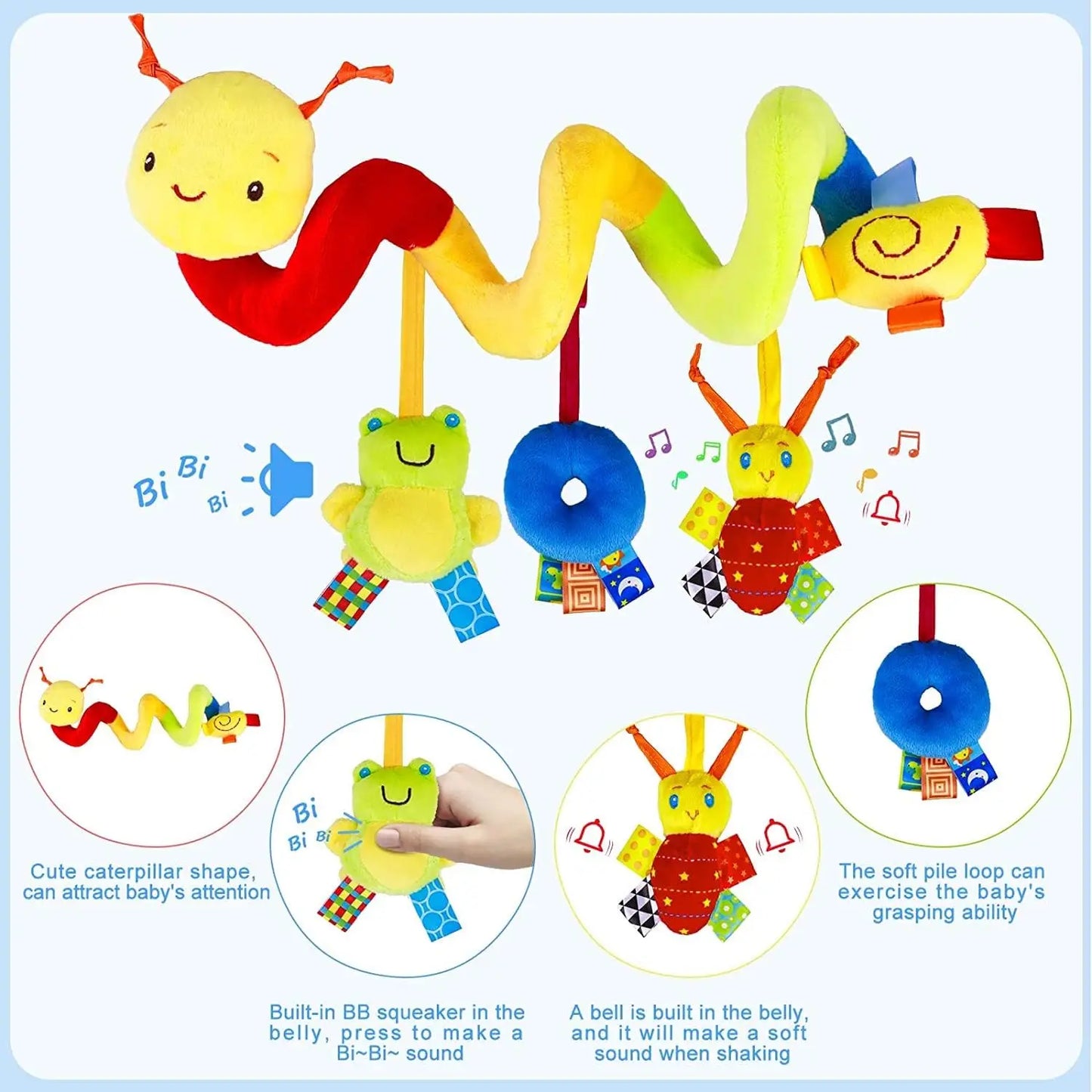 Car Seat Toys Infant Baby Spiral
