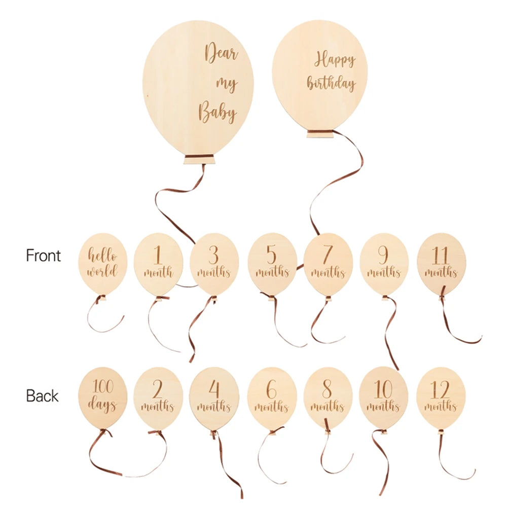 Baby Balloon Milestone Number