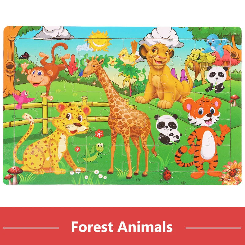 New 30 Pieces Wooden Puzzles