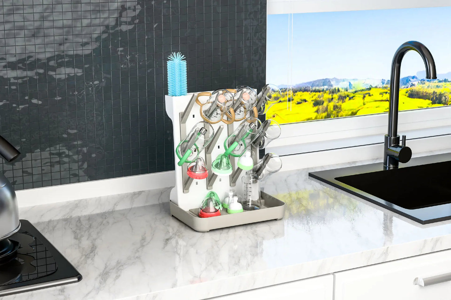 Baby Bottle Drying Rack Vertical Bottle
