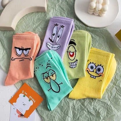 5pair Anime Cotton Socks