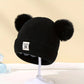 Solid Color Wool Knitted Bonnet