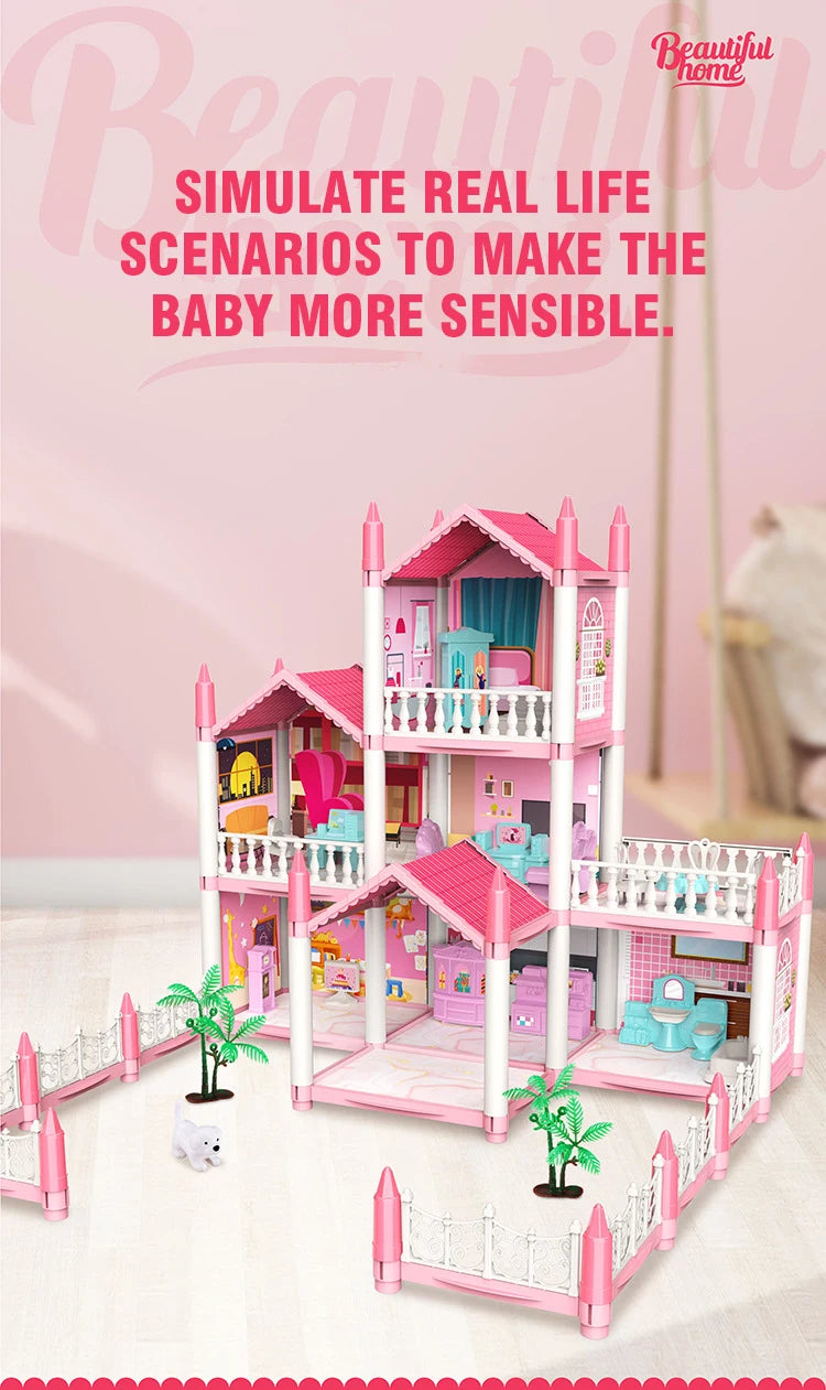 3D DIY Dream Princess Castle Villa