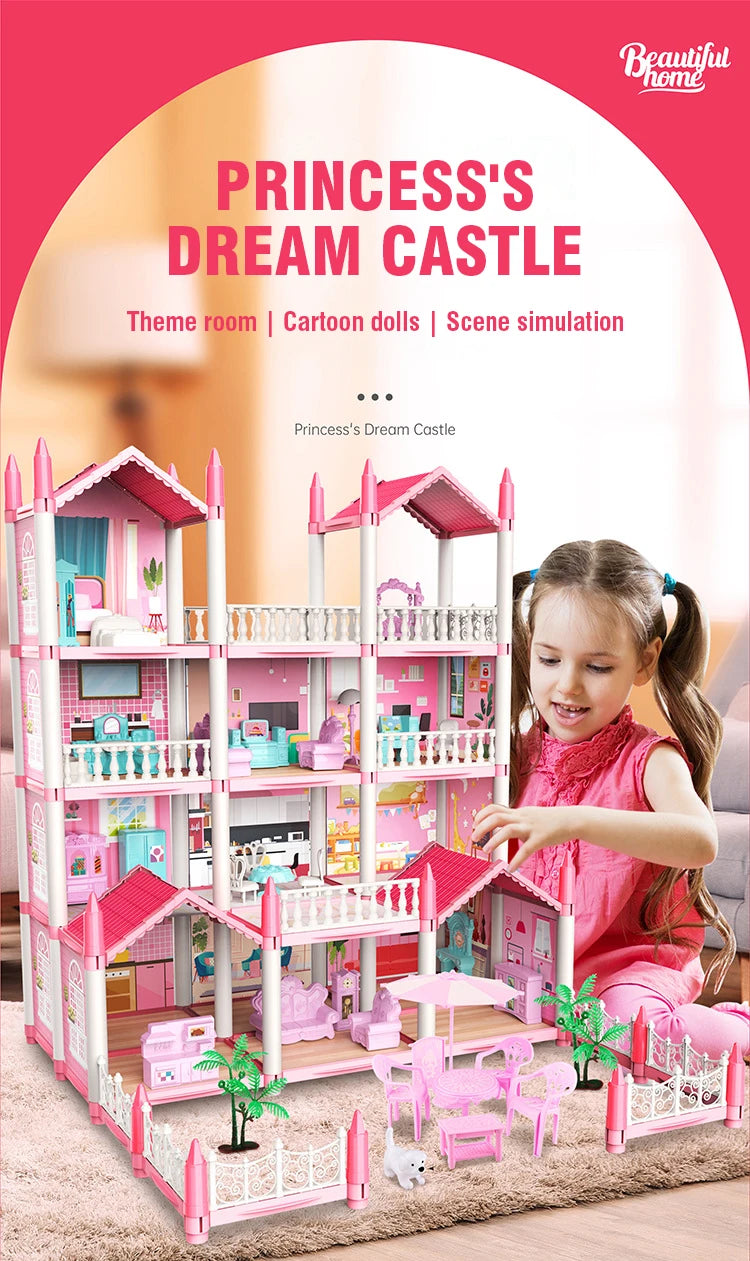 3D DIY Dream Princess Castle Villa