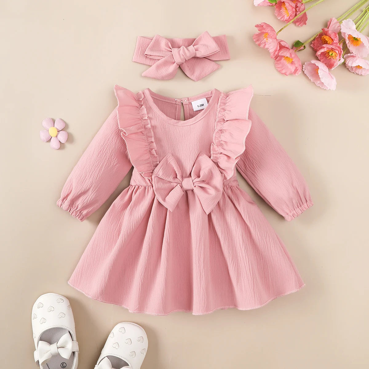 Baby girl Autumn Dress Ruffled Edges