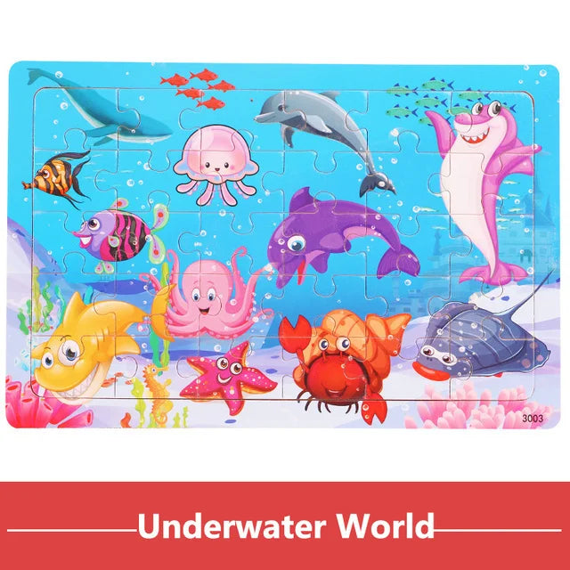 New 30 Pieces Wooden Puzzles