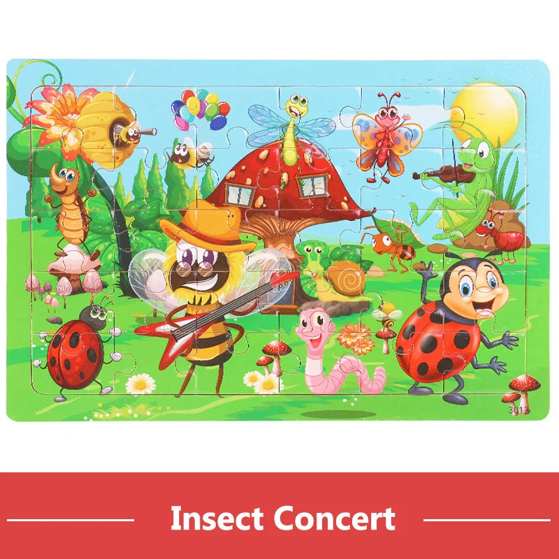 New 30 Pieces Wooden Puzzles