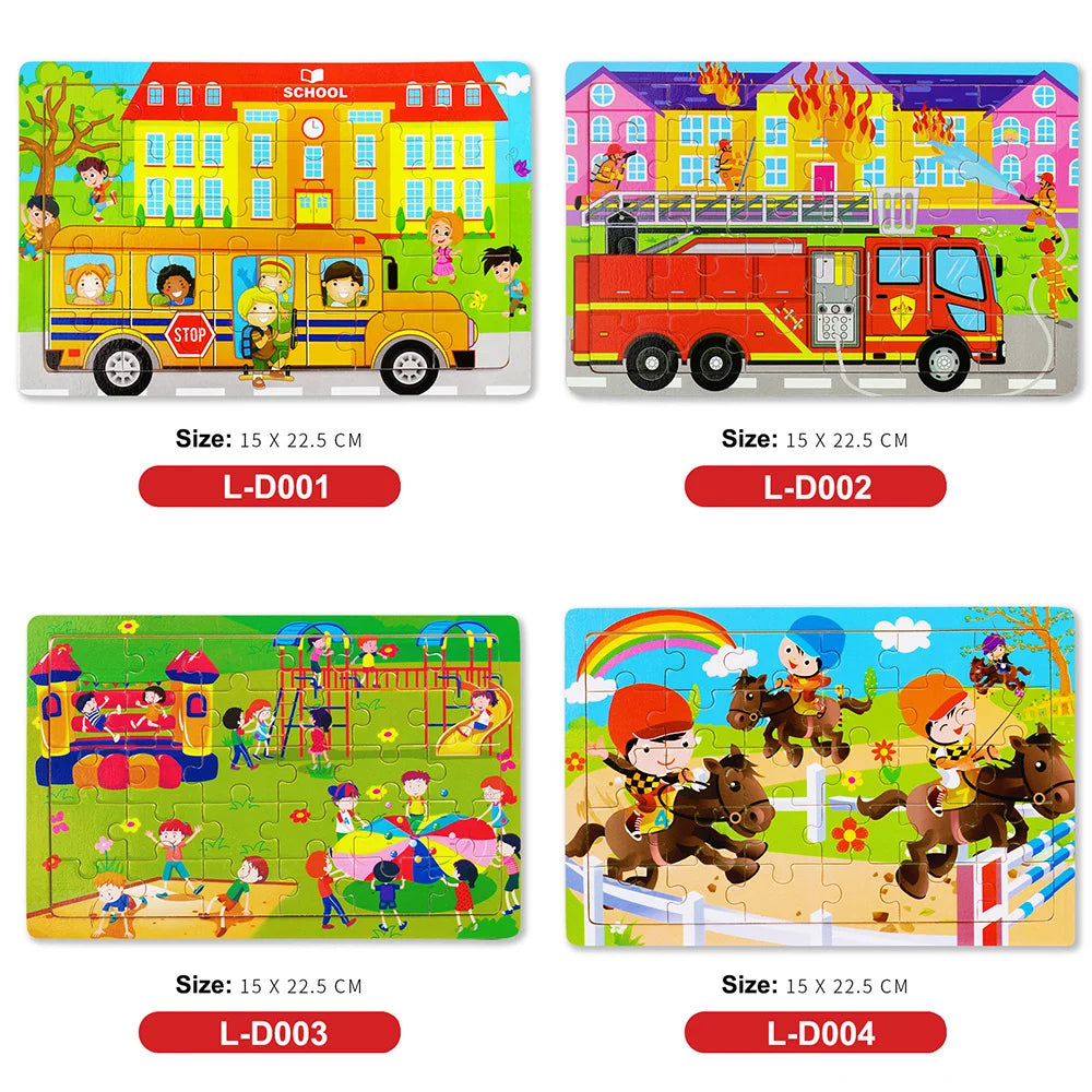 New 30 Pieces Wooden Puzzles