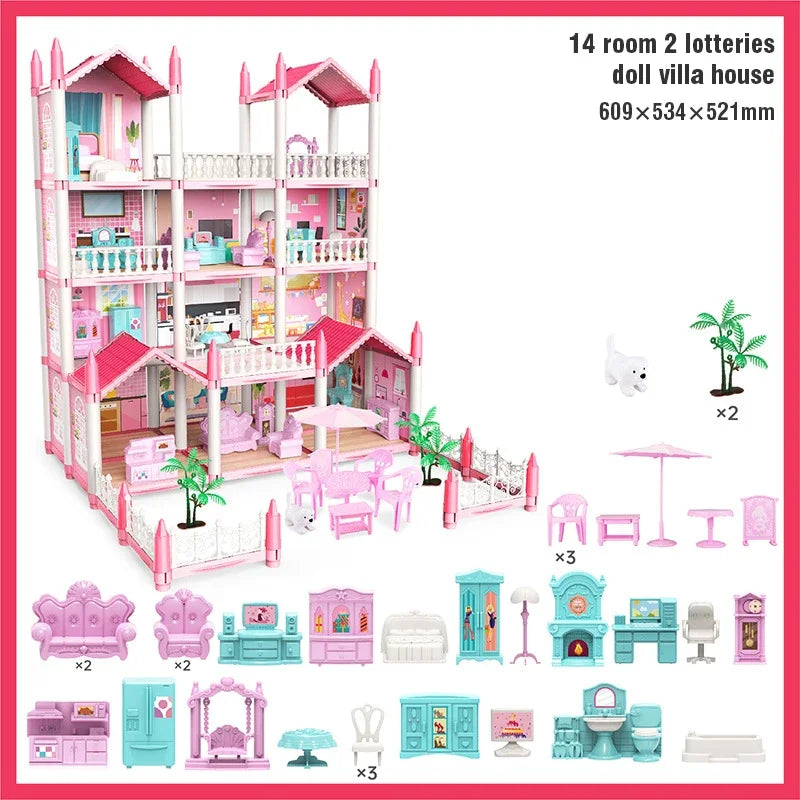 3D DIY Dream Princess Castle Villa
