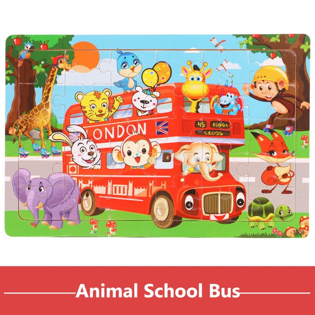 New 30 Pieces Wooden Puzzles