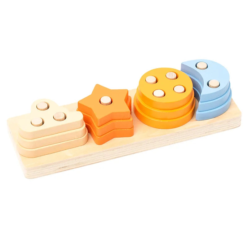 Montessori Toy Wooden Building