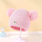 Solid Color Wool Knitted Bonnet