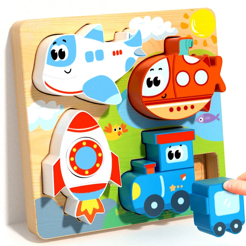 Montessori Toy Wooden Building