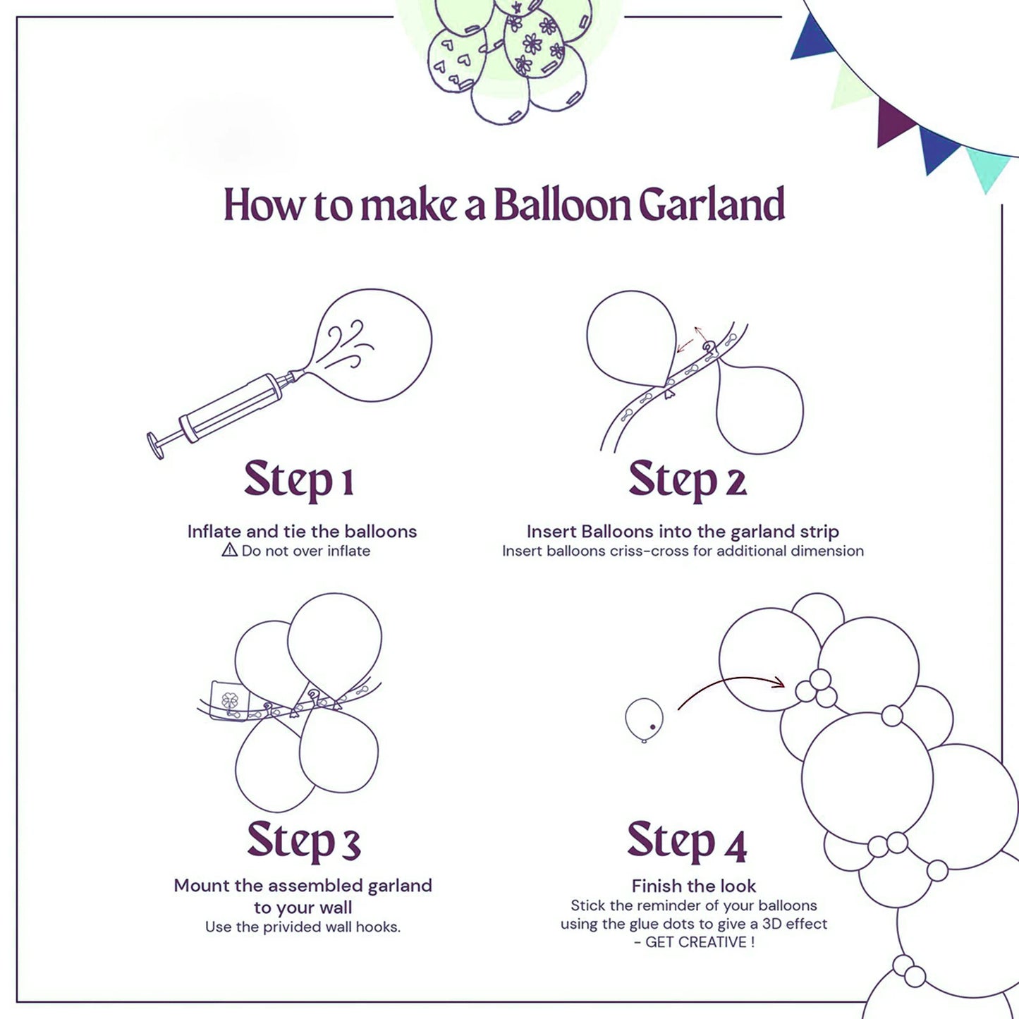 Beige White Balloons Garland