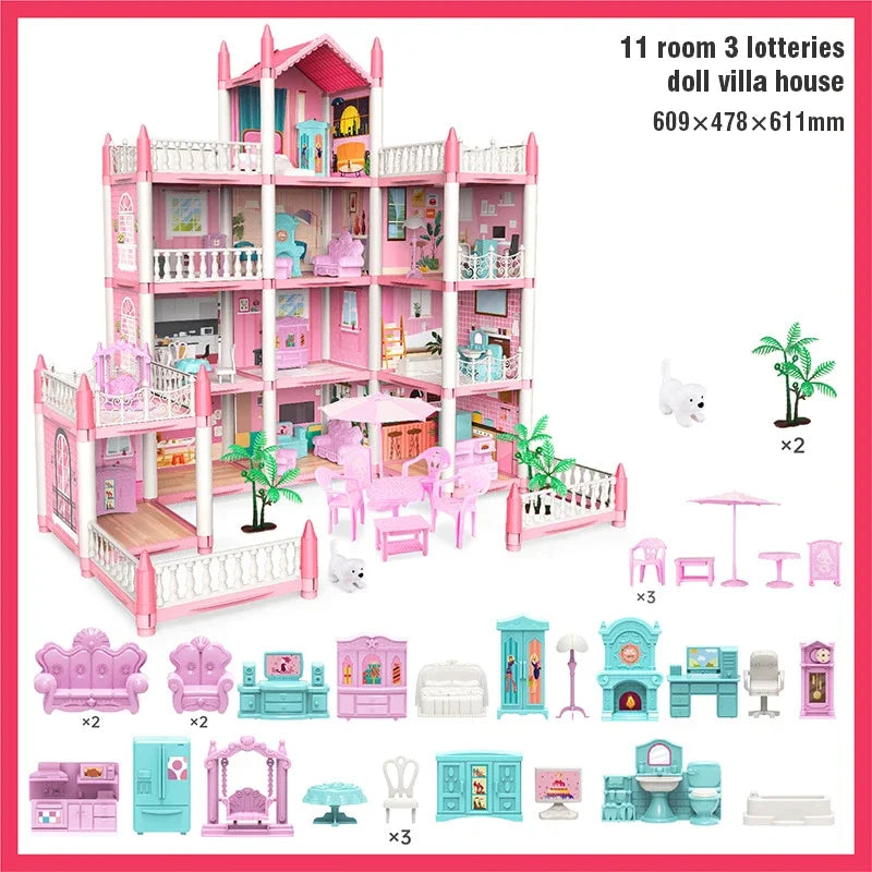 3D DIY Dream Princess Castle Villa