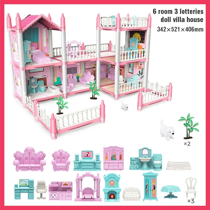 3D DIY Dream Princess Castle Villa