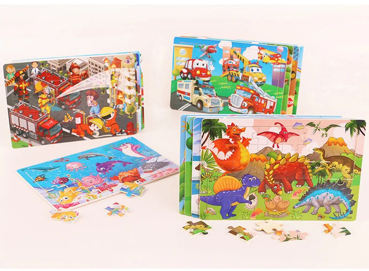 New 30 Pieces Wooden Puzzles