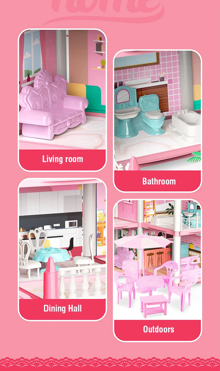 3D DIY Dream Princess Castle Villa