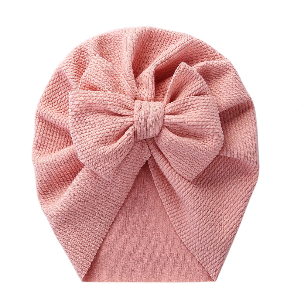 Solid Textured Ribbed Turban Baby