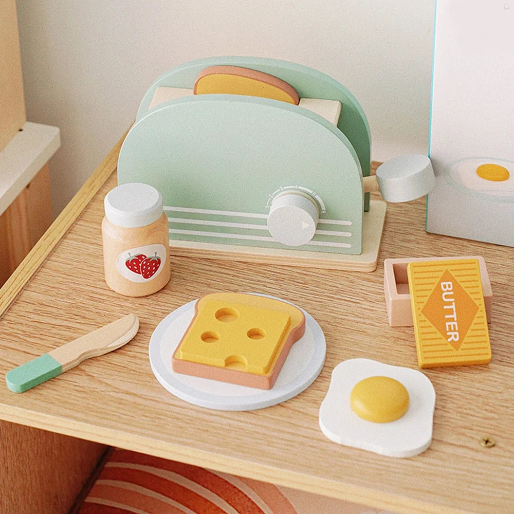 Wooden Toaster Toy Kids
