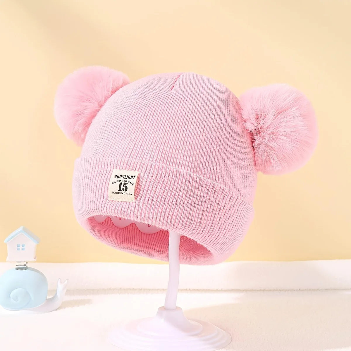 Solid Color Wool Knitted Bonnet