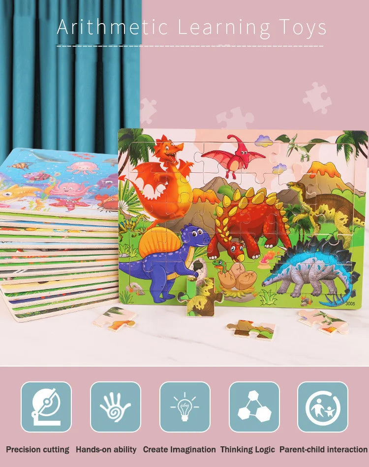New 30 Pieces Wooden Puzzles