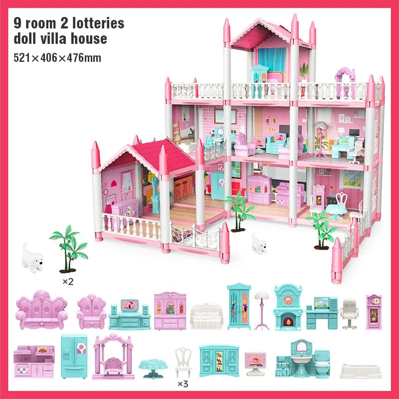 3D DIY Dream Princess Castle Villa