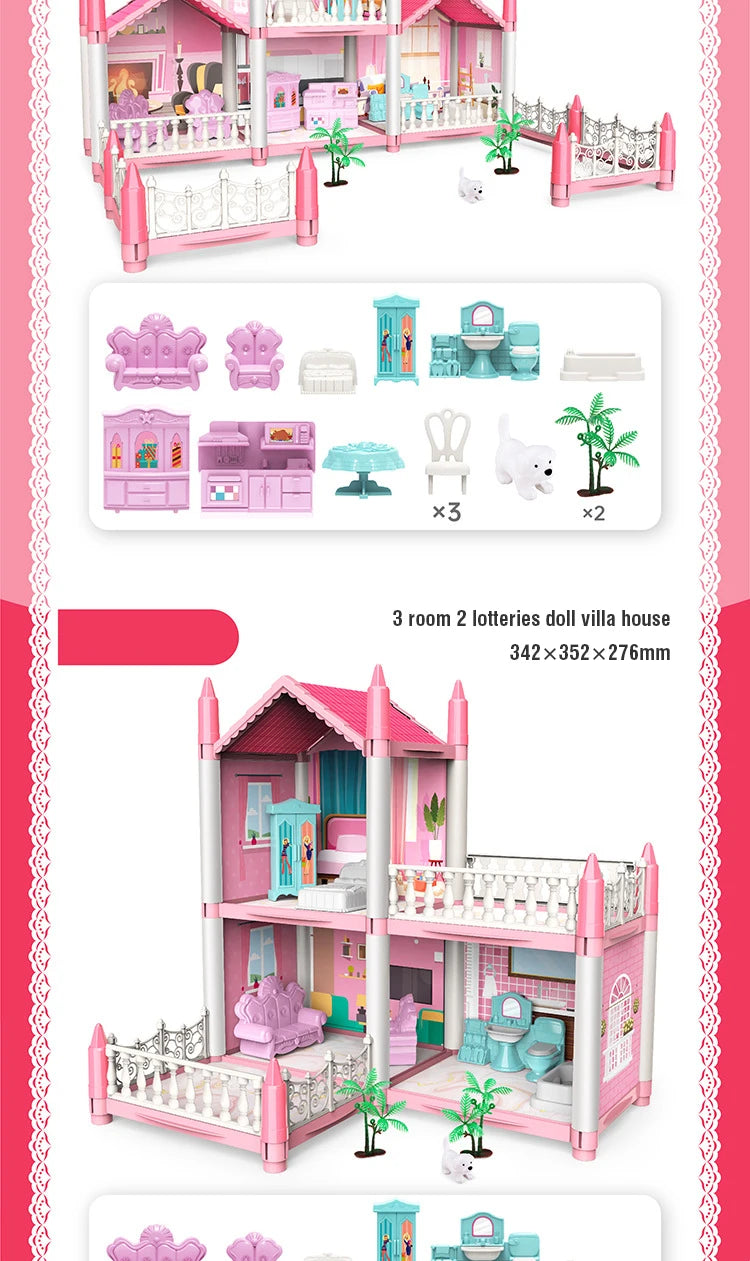 3D DIY Dream Princess Castle Villa