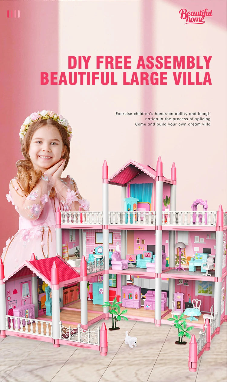 3D DIY Dream Princess Castle Villa