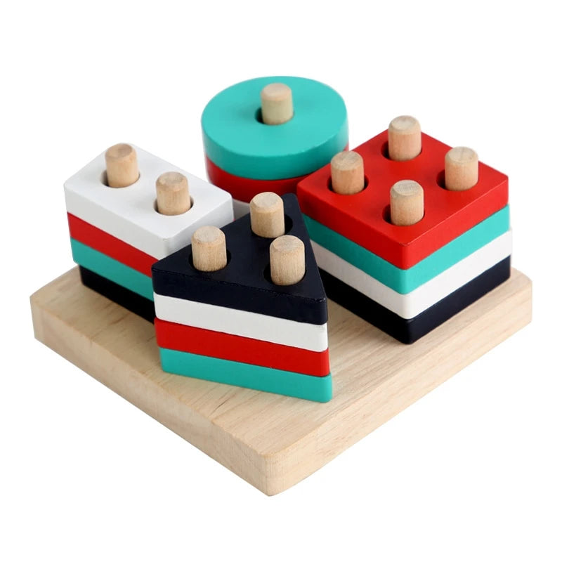 Montessori Toy Wooden Building