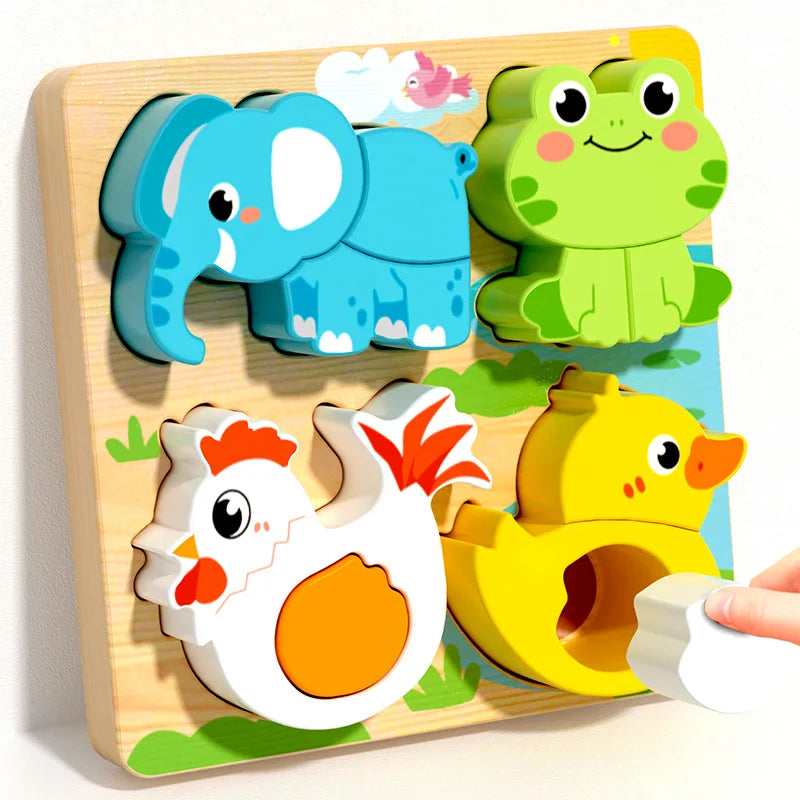Montessori Toy Wooden Building