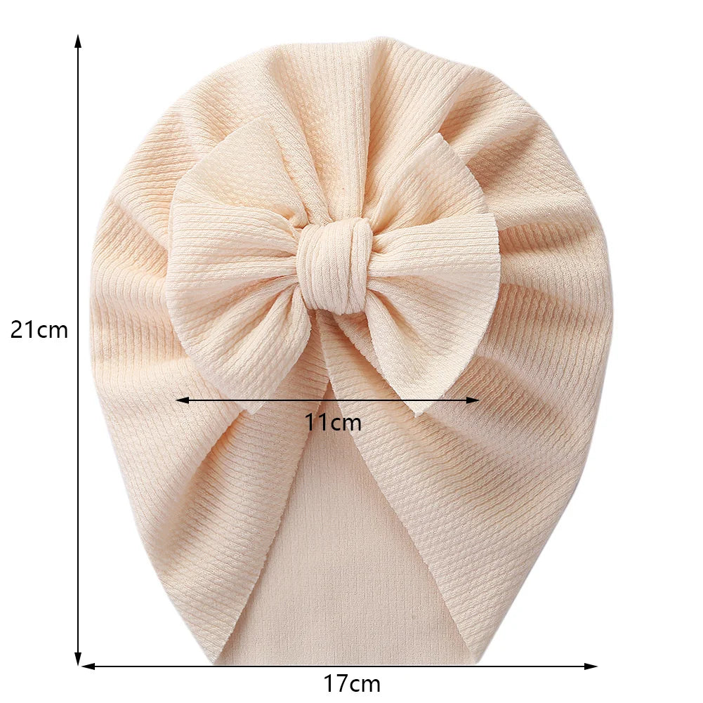 Solid Textured Ribbed Turban Baby